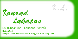 konrad lakatos business card