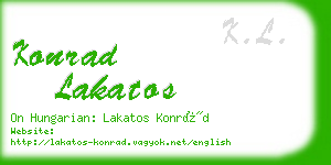 konrad lakatos business card